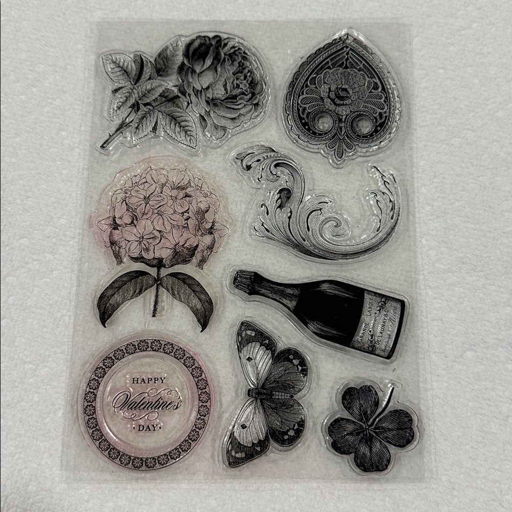 Clear Stamp Collection with Floral and Sentiment Designs - Picture 8 of 9